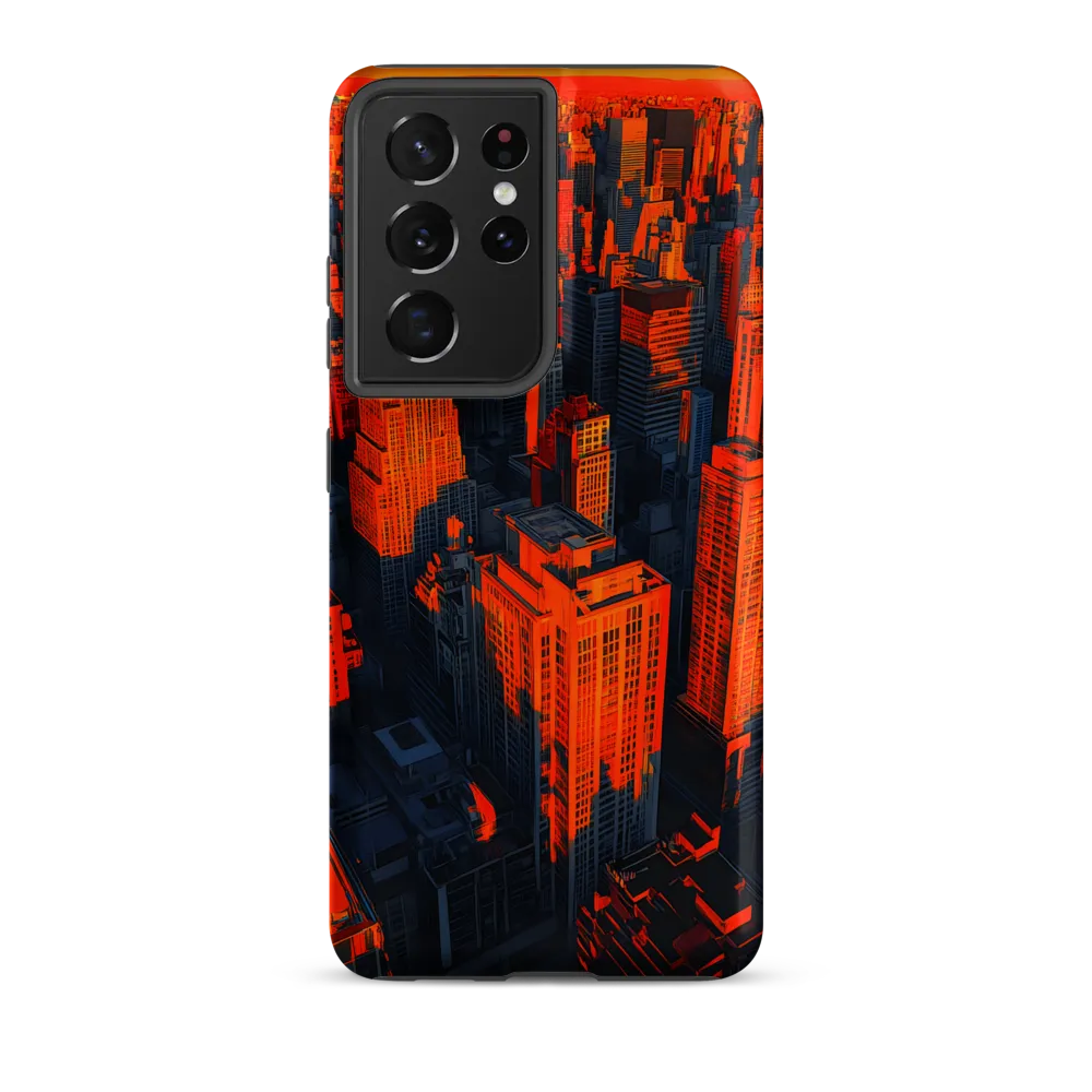 Urban Dawn: A Digital Ode to Skyscrapers | Phone Case |  S21 Ultra | Tough Case | Matte