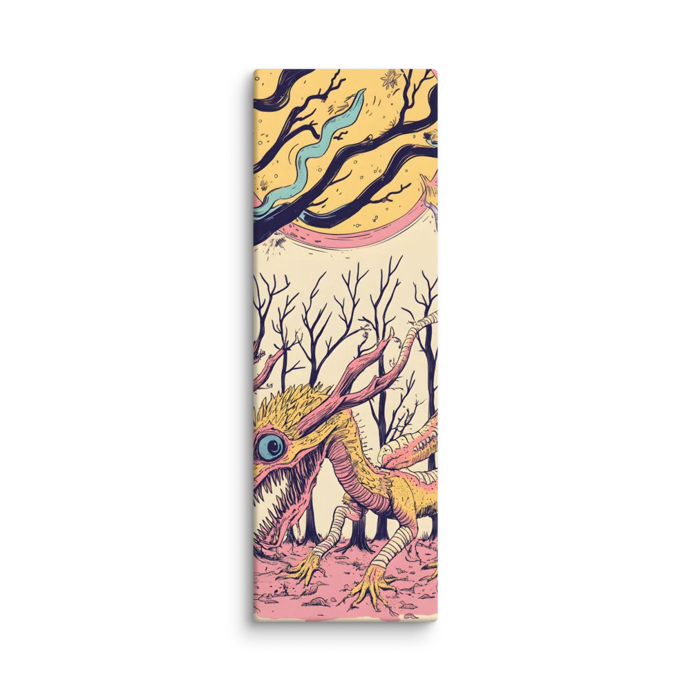 The Enigmatic Dragon of the Desolate Forest | Canvas | 20″×60″