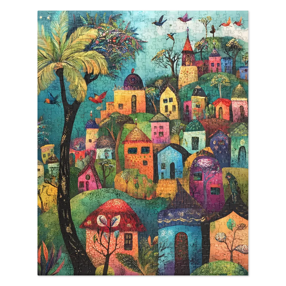 Whimsical Village Harmony | Jigsaw Puzzle | 520 pieces