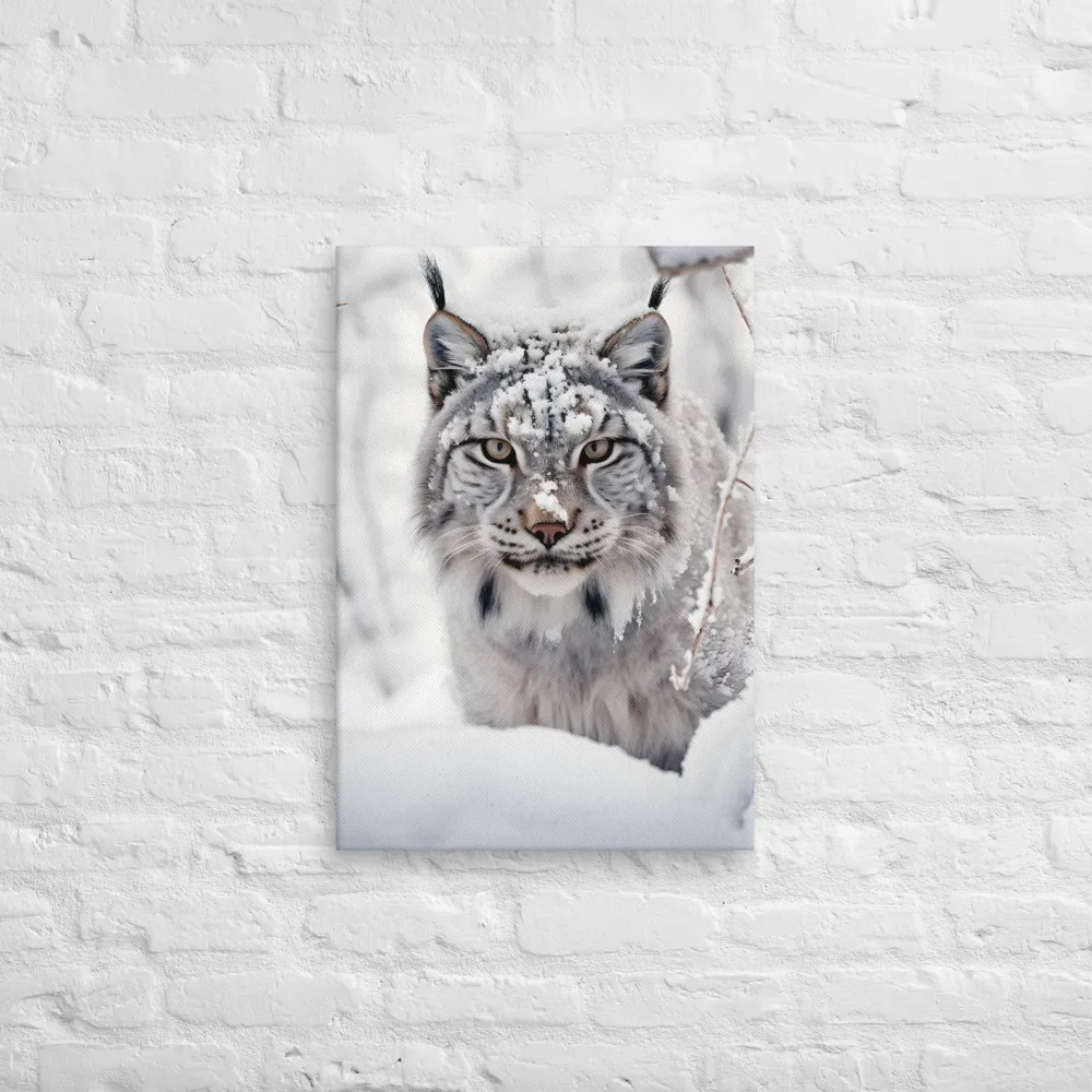 Whispers of Winter: The Lynx in Snow | Canvas | 18″×26″