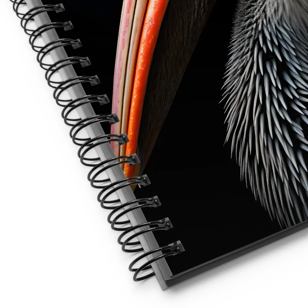 Majestic Portrait of a Pelican | Spiral Notebook