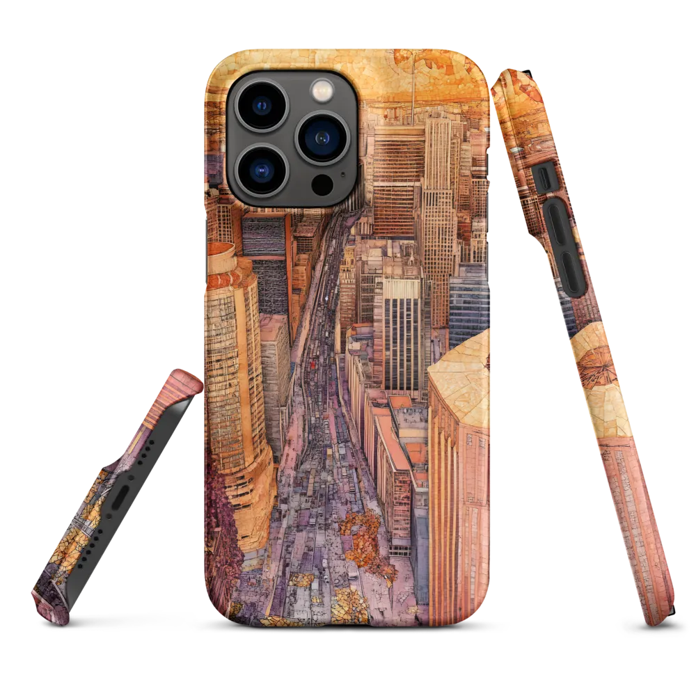 Mosaic Cityscape at Dusk
