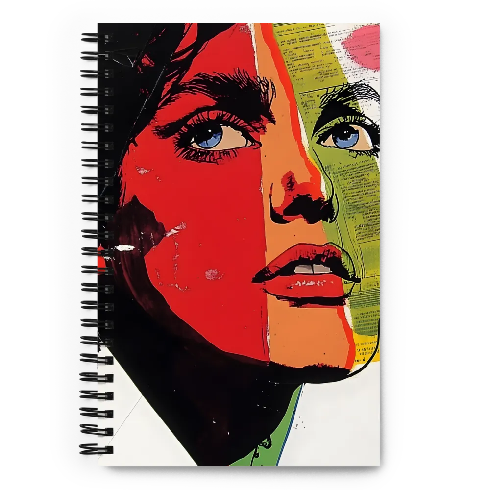 Vibrant Expressions: A Pop Art Portrait | Spiral Notebook