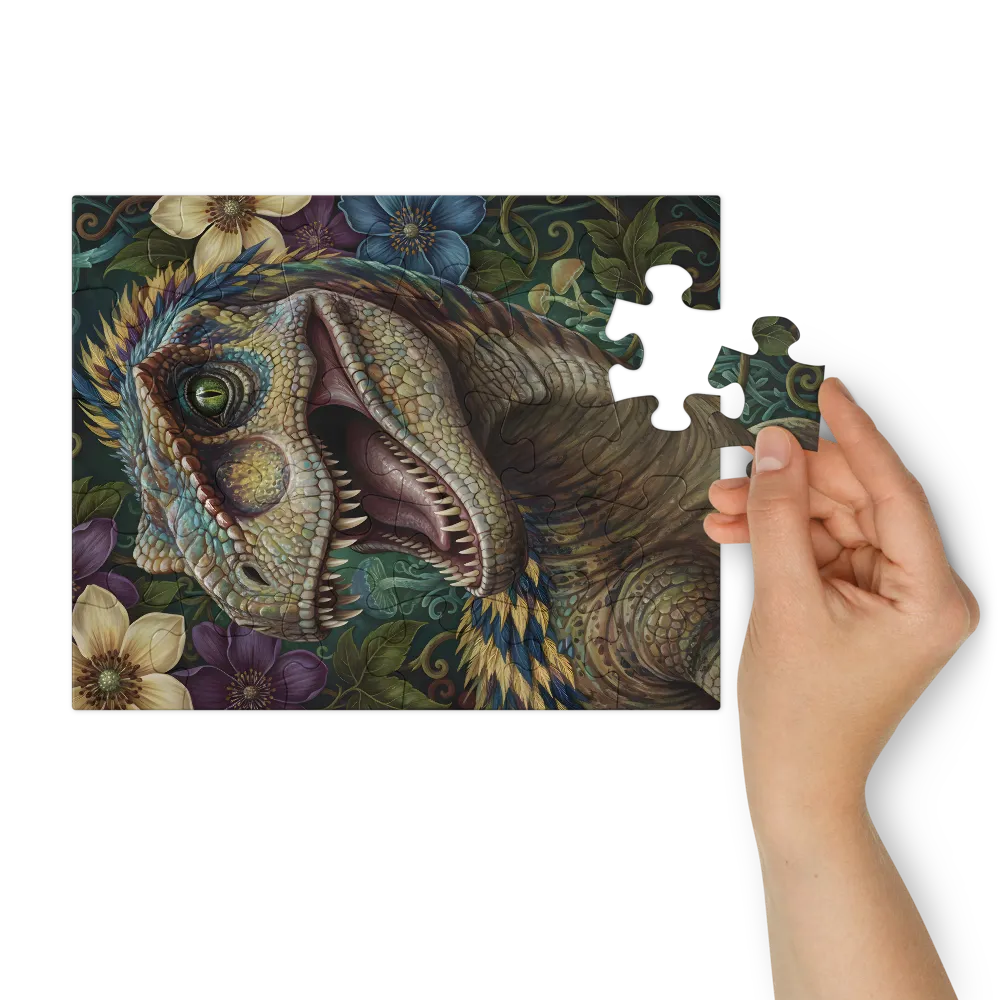 Raptor in Bloom 
 Jigsaw Puzzle in Tin Box