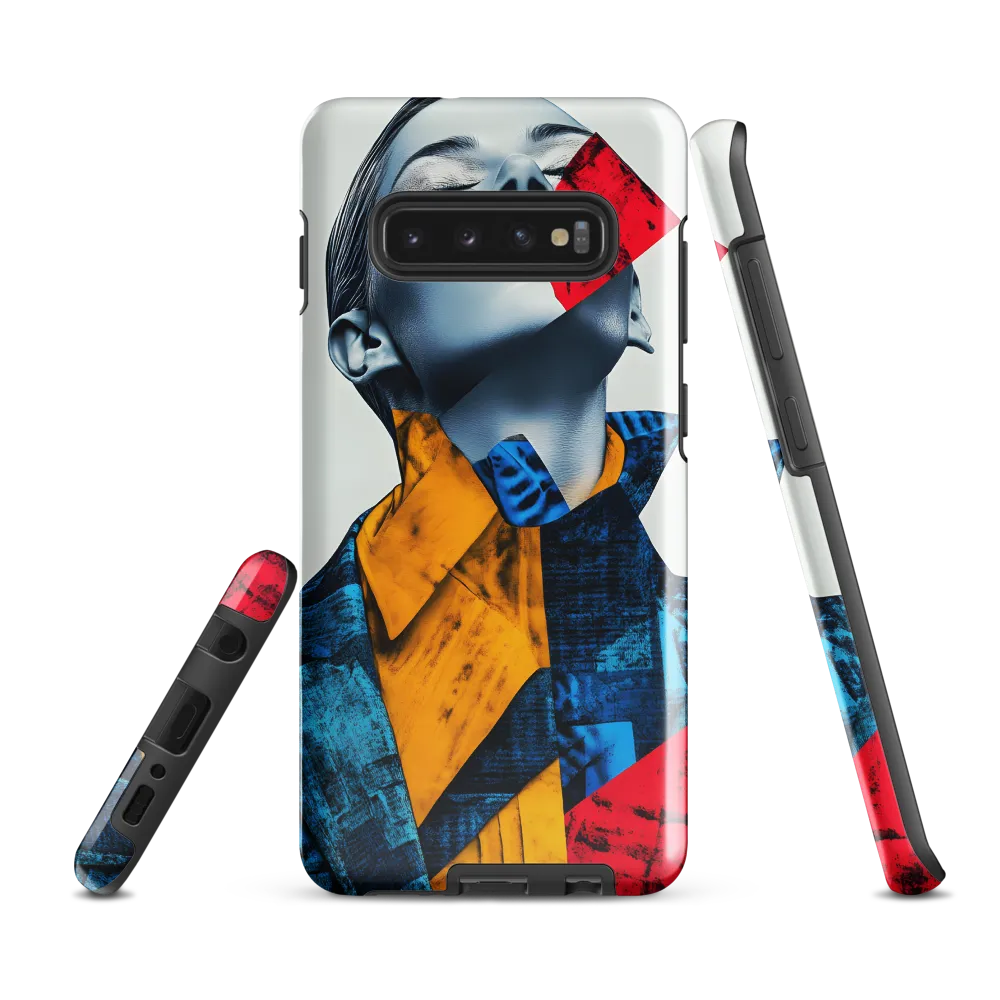 Fragmented Confidence: A Surreal Fashion Portrait | Phone Case |  S10 Plus | Tough Case | Glossy