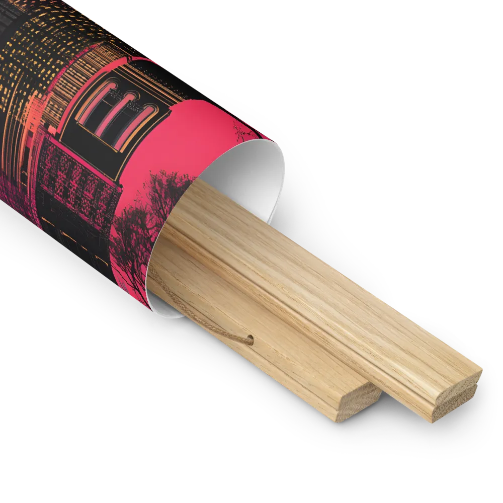 Urban Reverie | Poster With Oak Wood Hanger | 14″×14″