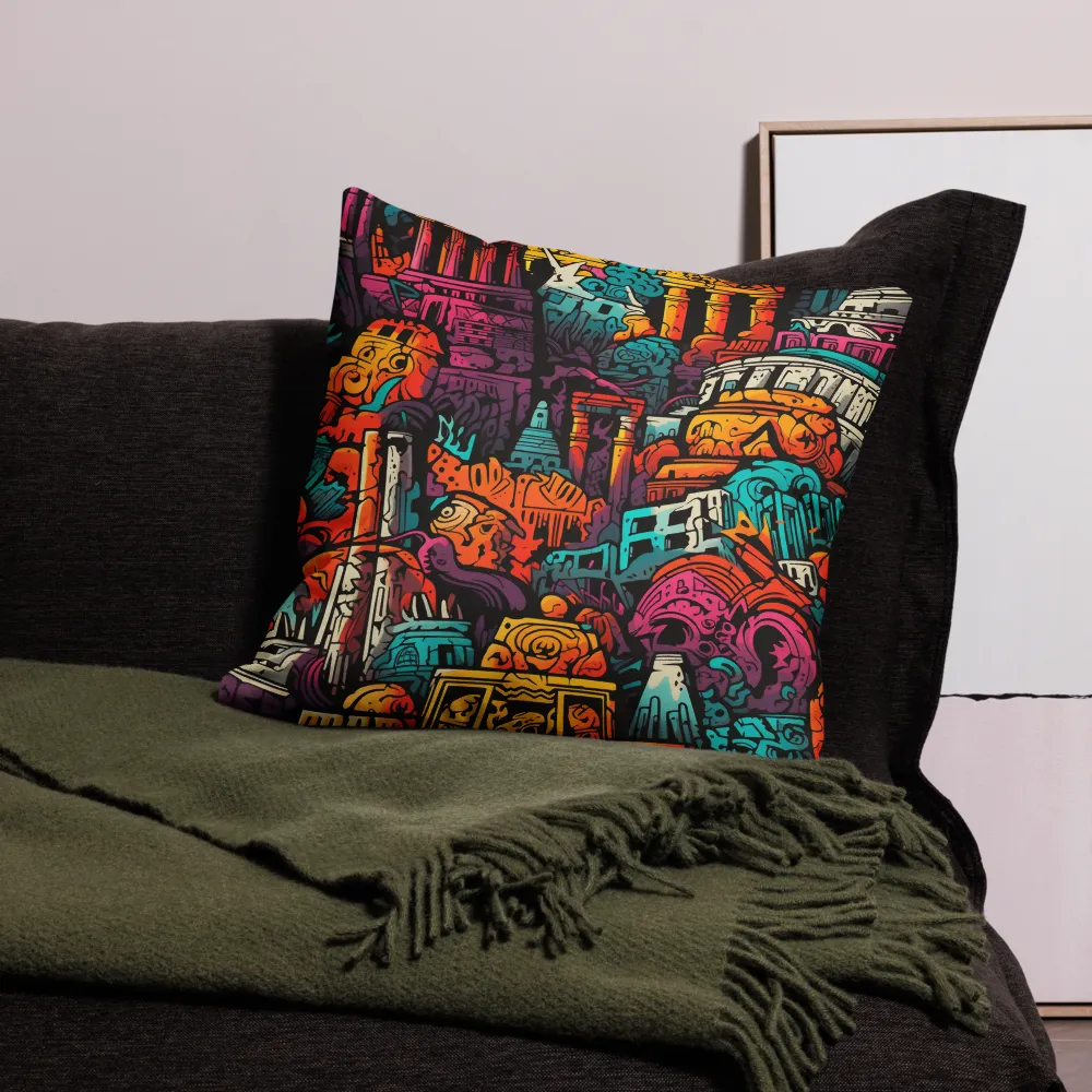 Vibrant Urban Surrealism | Pillow & Pillow Case | Multiple Sizes