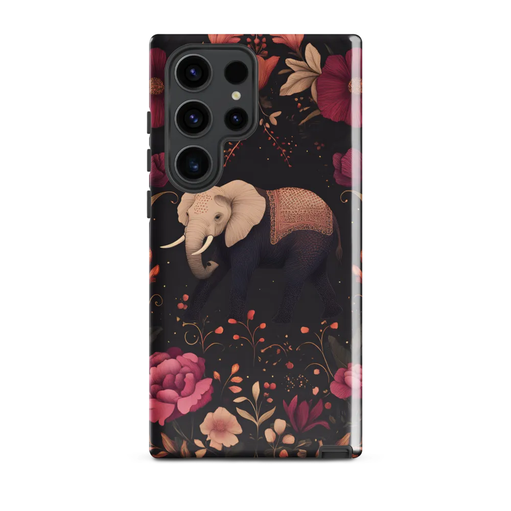 Whispers of the Wild: Elephants and Blooms