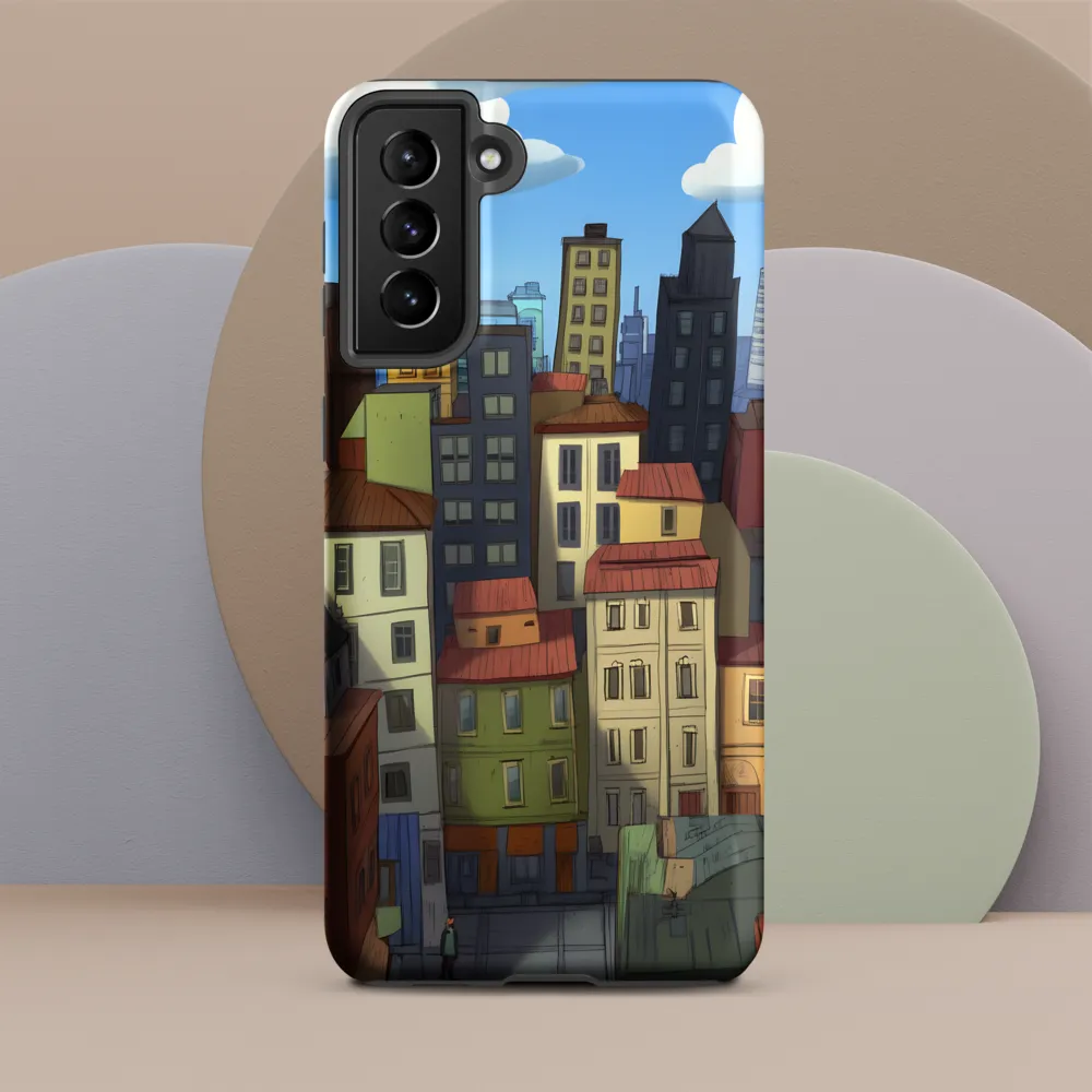 Urban Symphony: A Colorful Cityscape | Phone Case |  S21 Plus | Tough Case | Matte
