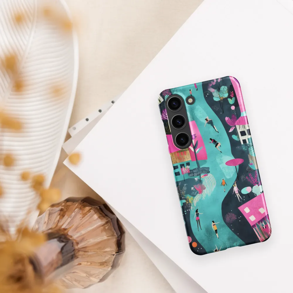Whimsical Journey Through a Vibrant Landscape | Phone Case |  S23 | Snap Case | Matte