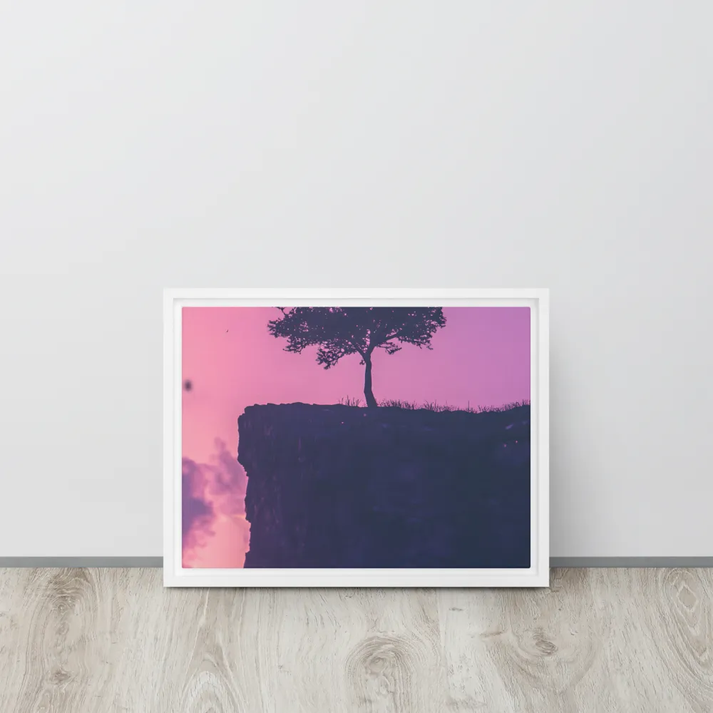 Solitude on the Edge | Canvas with White Frame | 12″×16″