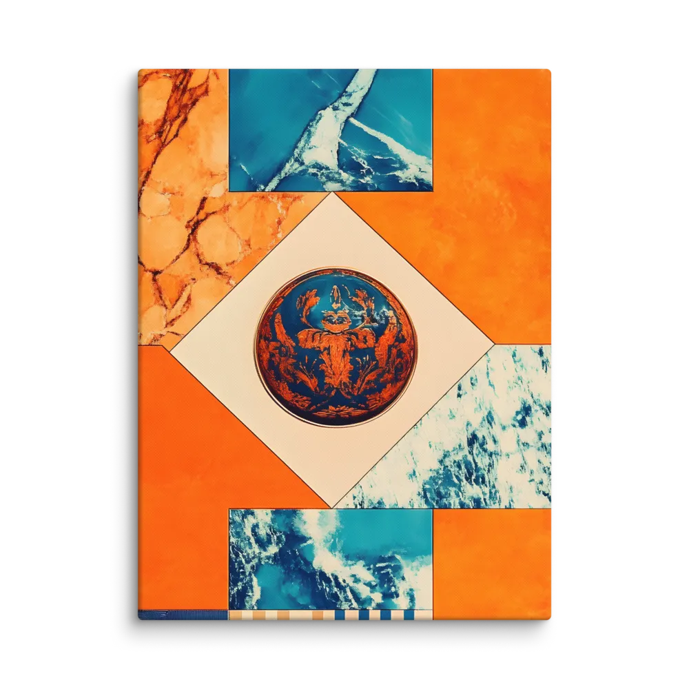 Harmonious Encounters: Abstract Geometry | Canvas | 18″×24″