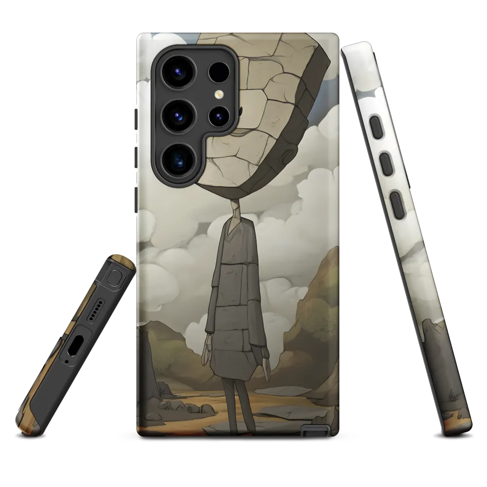 Whimsical Stone Figure in a Rocky Landscape | Phone Case |  S24 Ultra | Tough Case | Matte