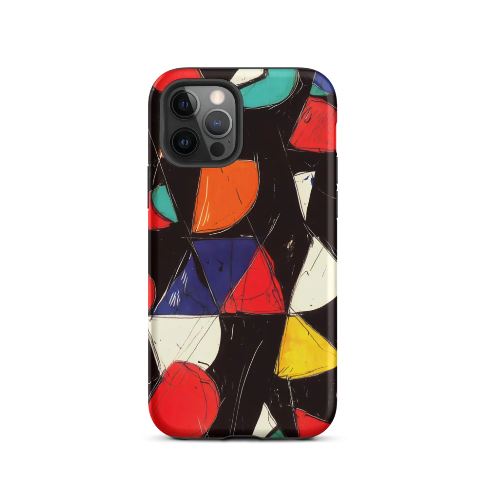 Vibrant Geometric Symphony | Phone Case |  12 Pro | Tough Case | Matte