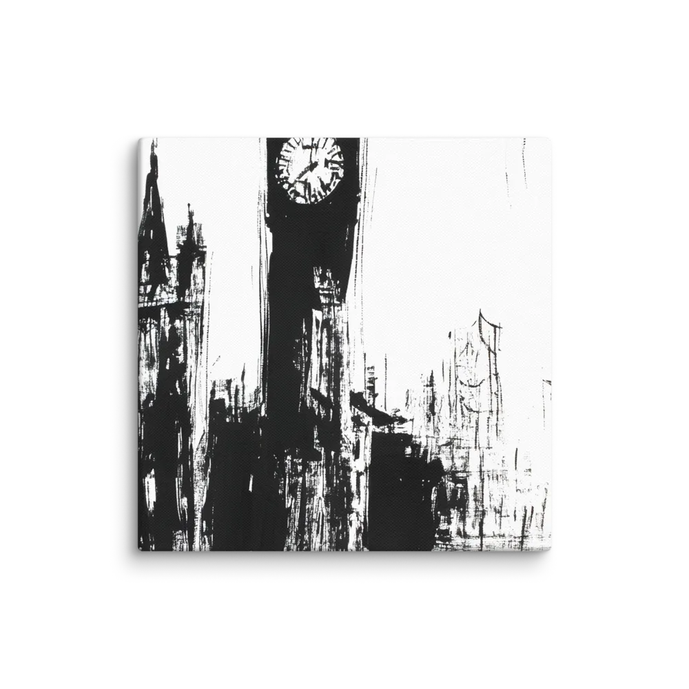 Clock Tower in Motion | Canvas | 12″×12″