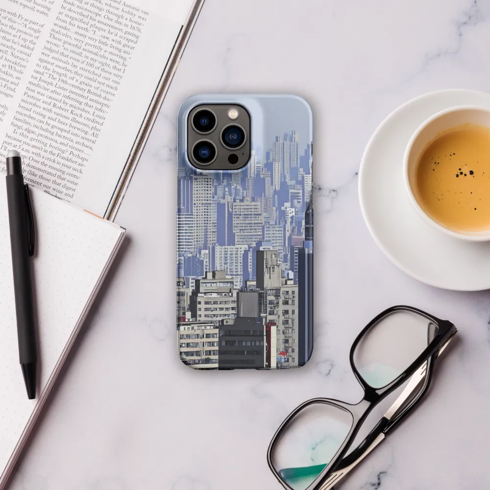 Urban Symphony: A Cityscape in Blues and Grays