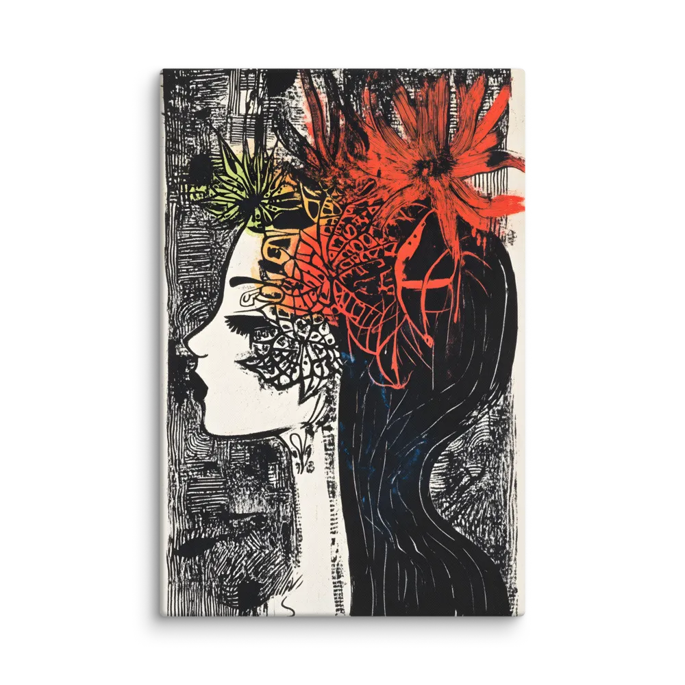 Harmonious Flora: A Portrait of Nature | Canvas | 32″×48″