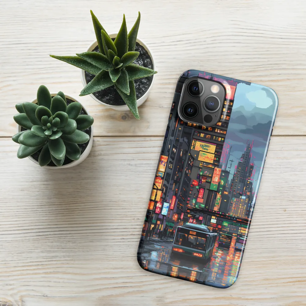 Neon Dreams: A Pixelated Urban Night
