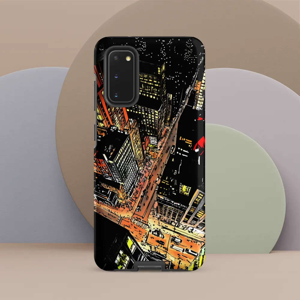 Urban Nightscape: A Bird's-eye View