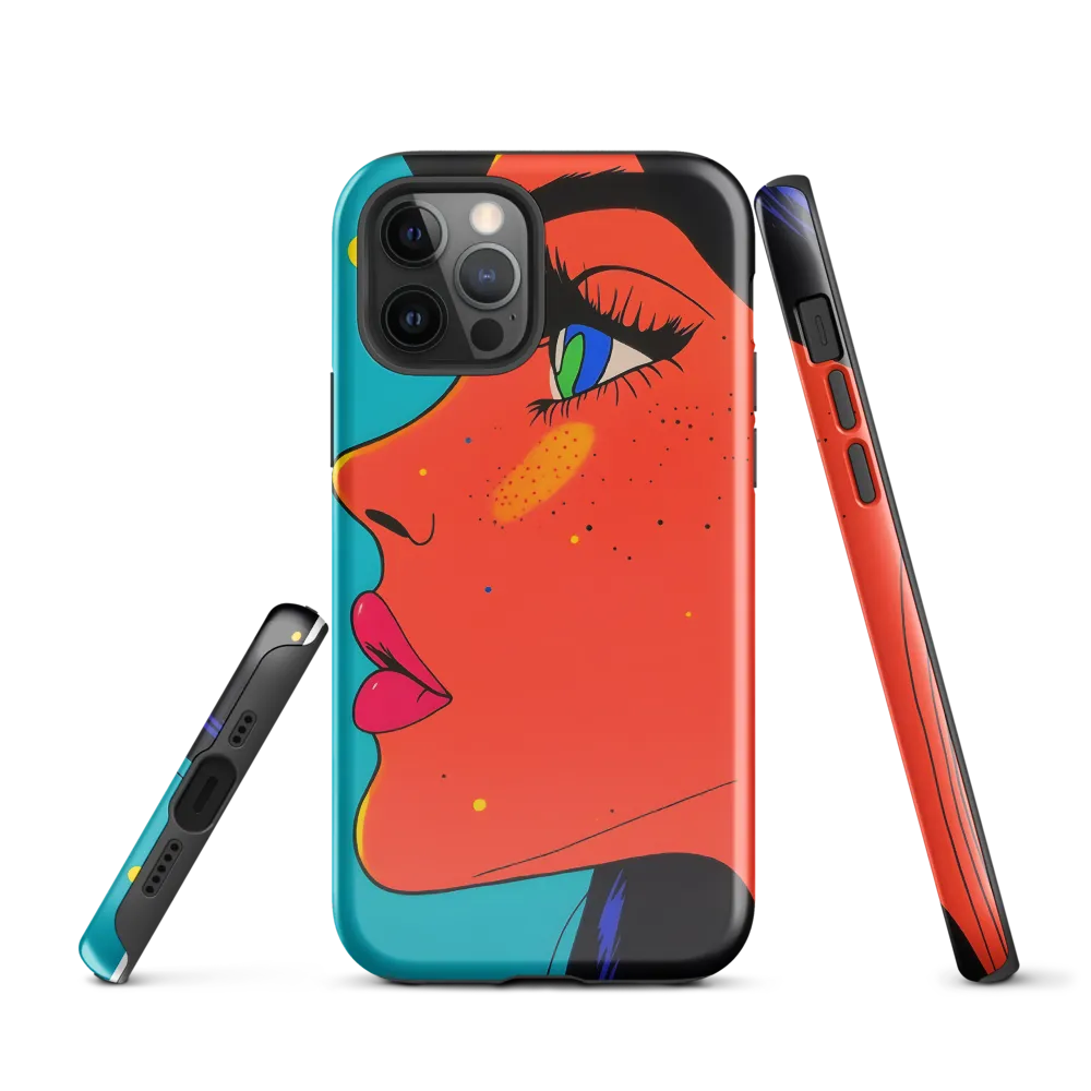 Vibrant Feminine Profile in Pop Art