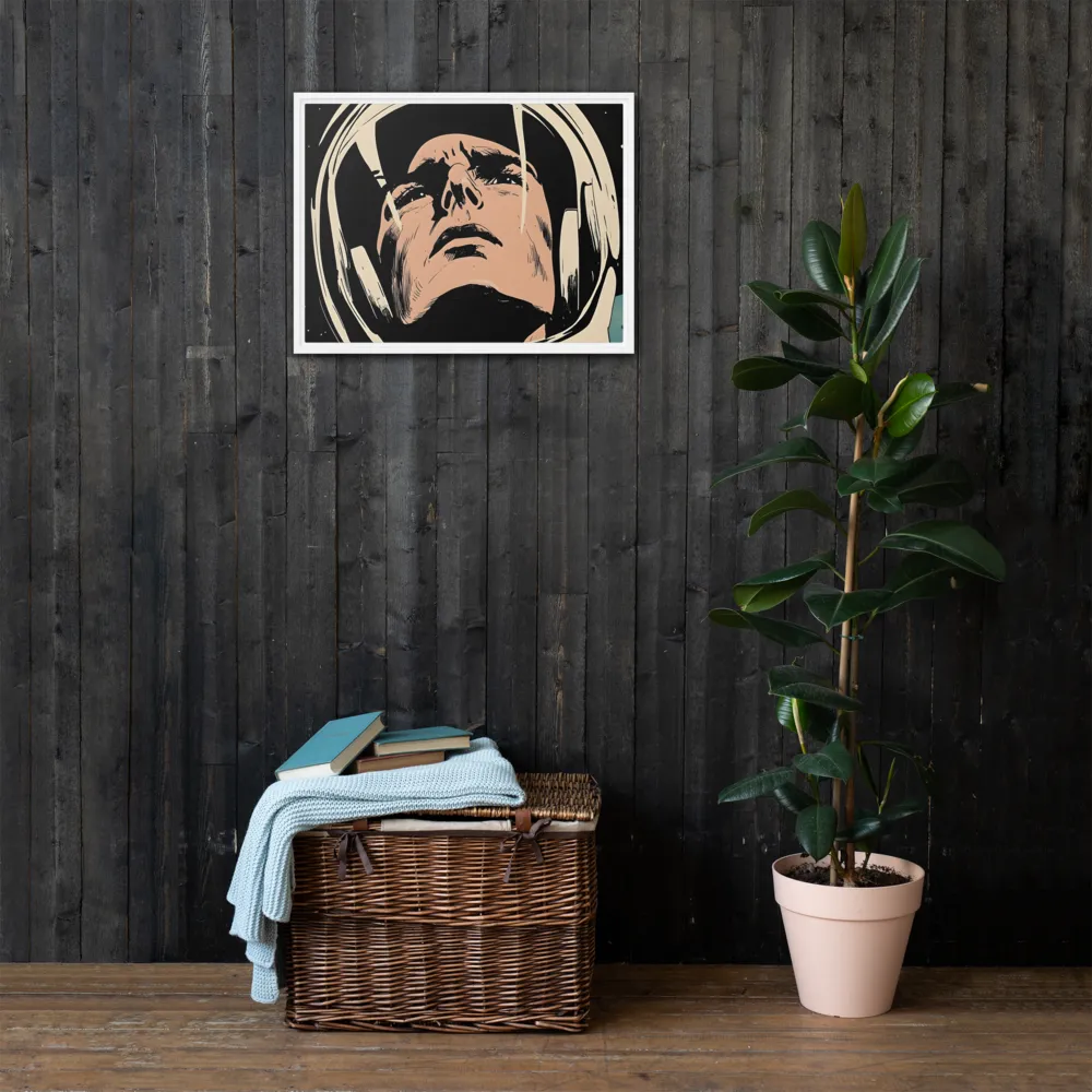 Gaze of the Astronaut | Canvas with White Frame | 18″×24″