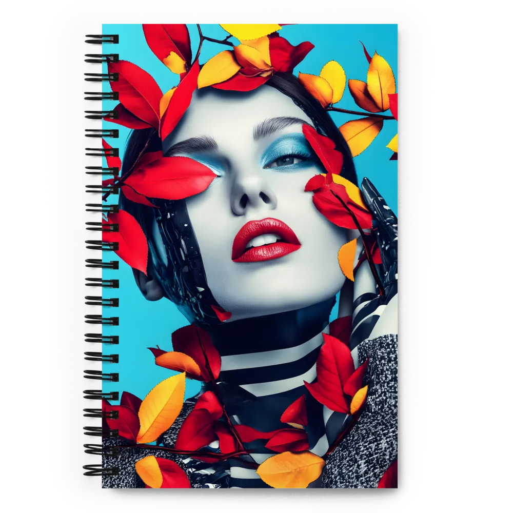 Futuristic Fusion: Nature Meets Technology | Spiral Notebook