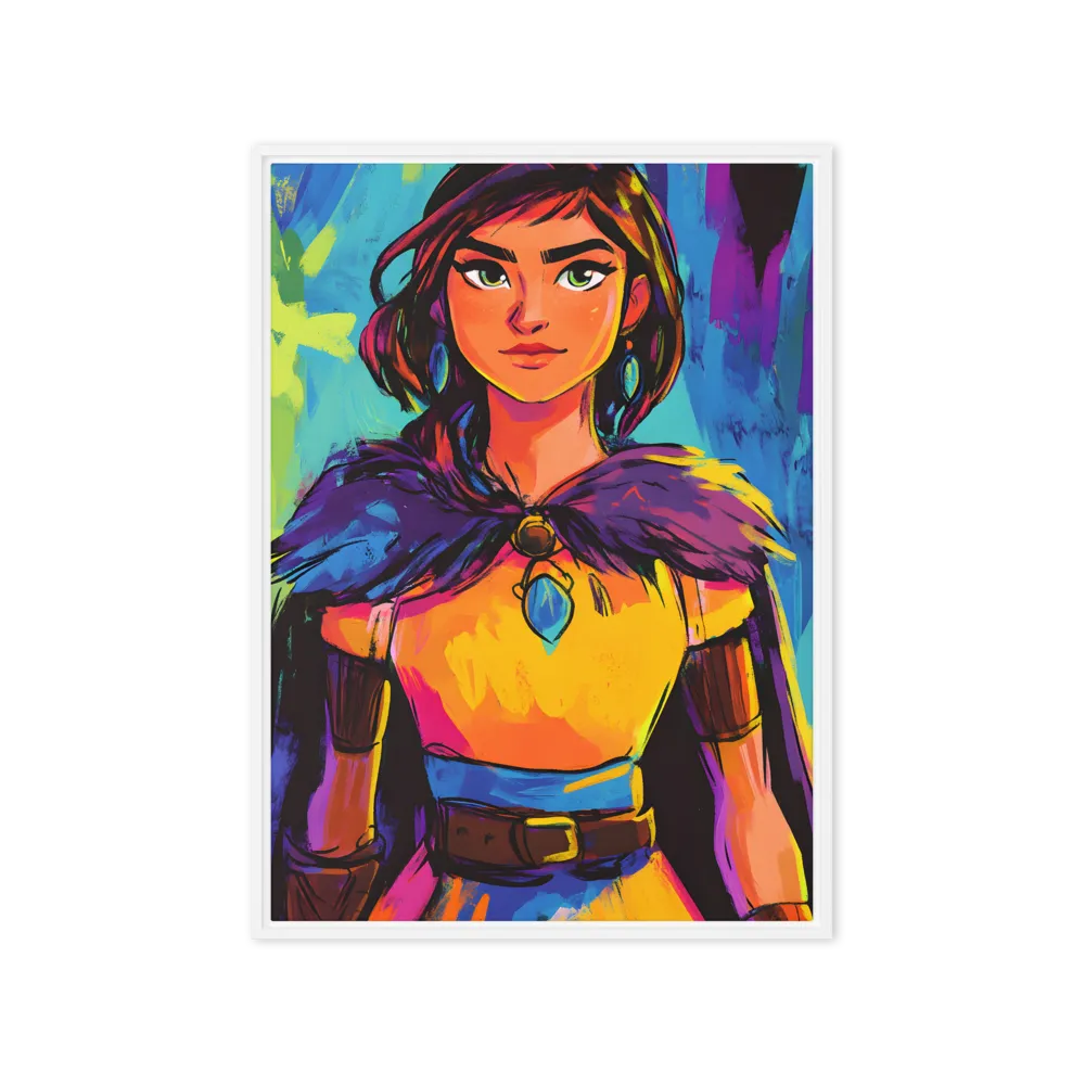 Guardian of Colors | Canvas with White Frame | 20″×28″