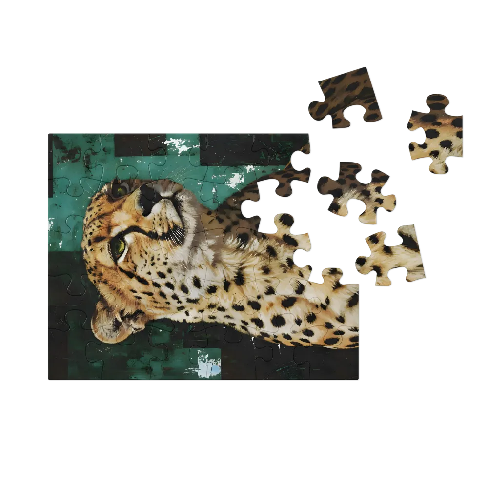 Cheetah Portrait 
 Jigsaw Puzzle in Tin Box