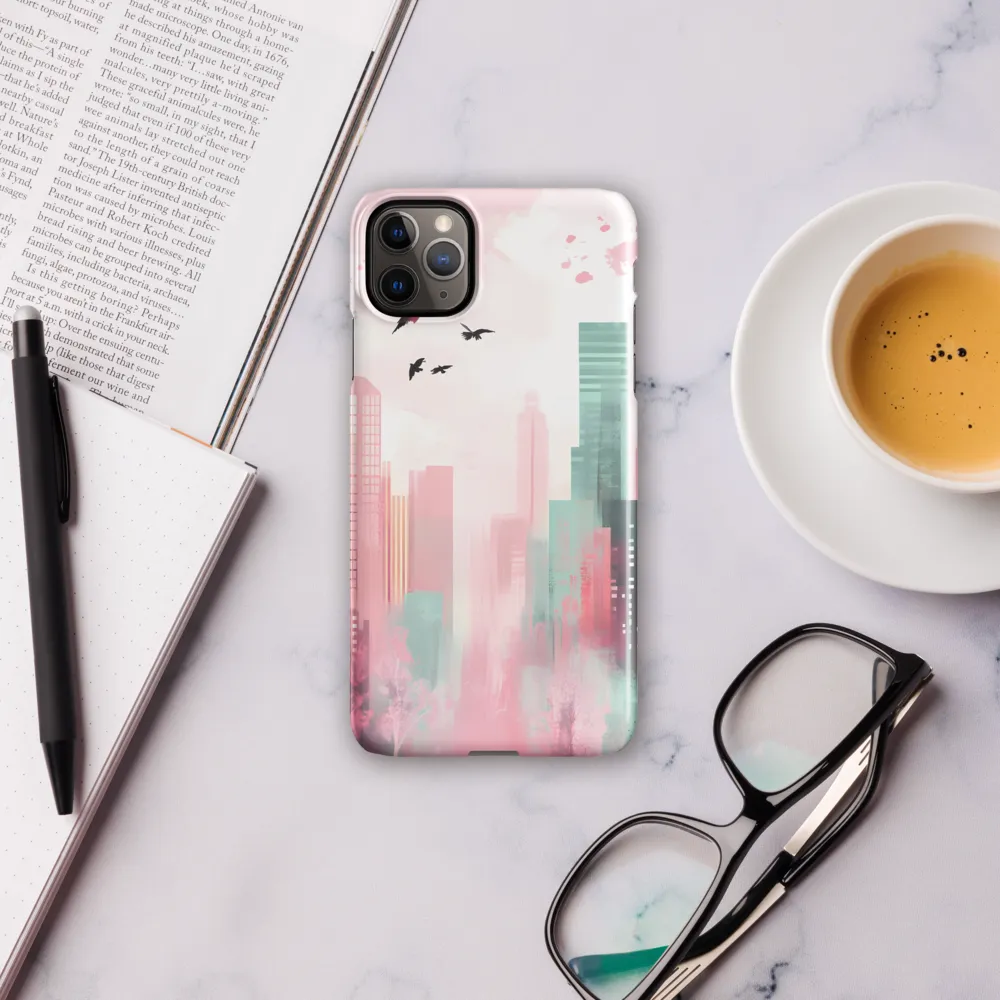 Dreamy Cityscape in Pink and Cyan | Phone Case |  11 Pro Max | Snap Case | Glossy