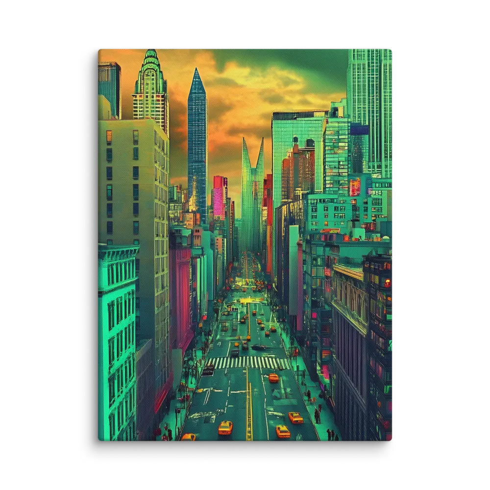 Urban Surrealism: Neon Dreams | Canvas | 12″×16″