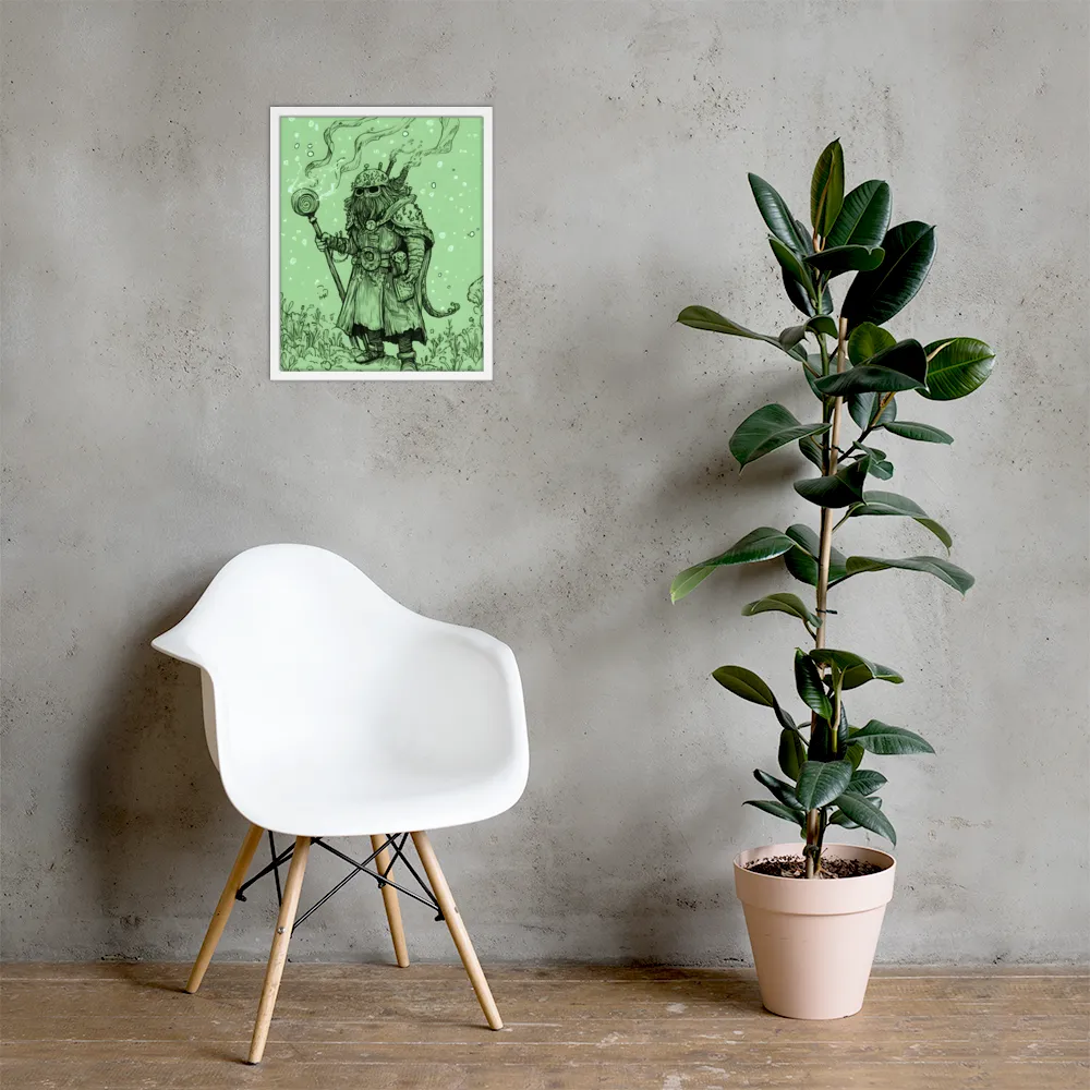 The Enigmatic Wizard | Poster with White Frame | 16″×20″