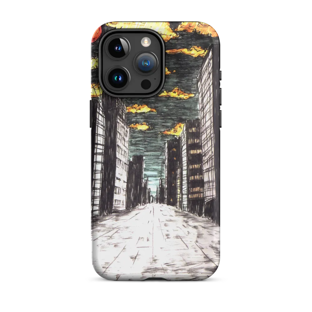 Eclipsed Cityscape | Phone Case |  15 Pro Max | Tough Case | Matte