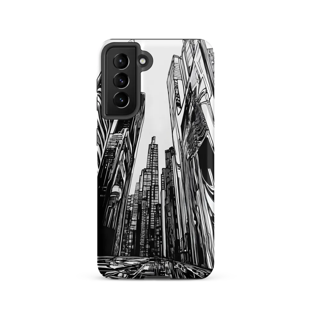 Urban Echoes: A Line Art Journey