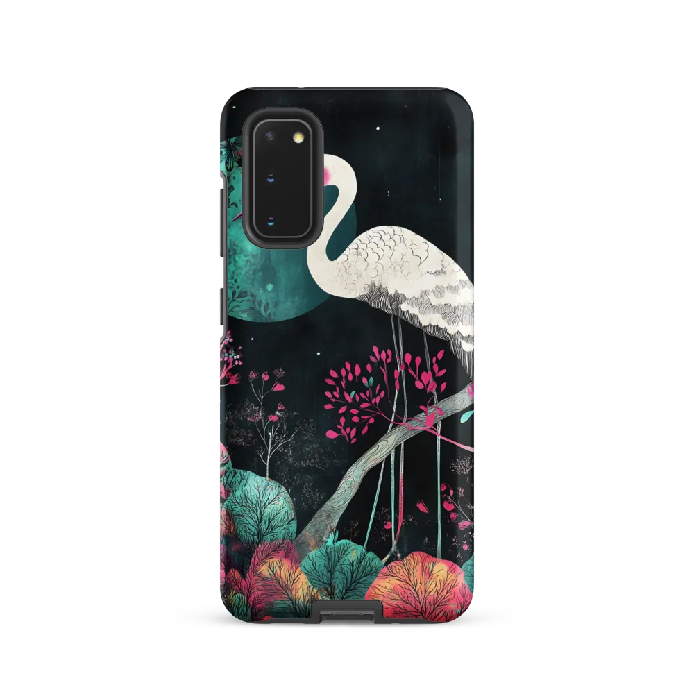Ethereal Presence: Heron in a Floral Dreamscape