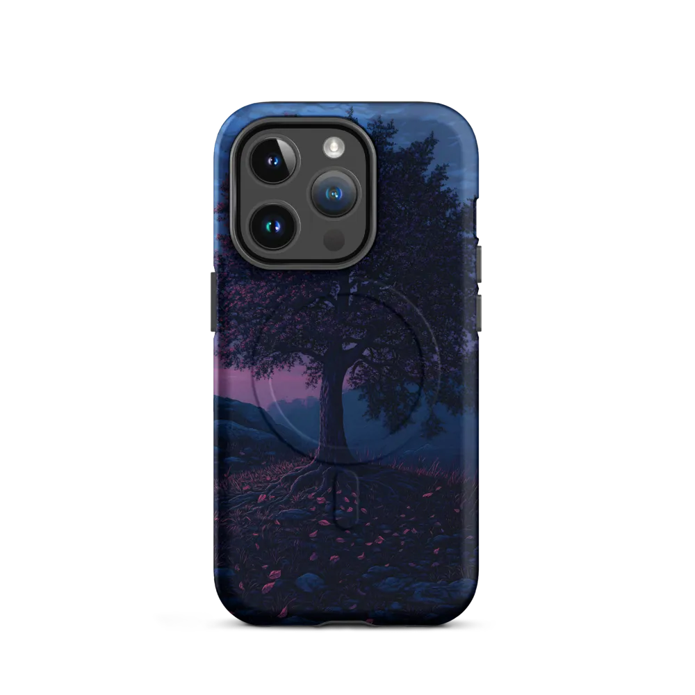 Twilight Oak with Magenta Falling Petals