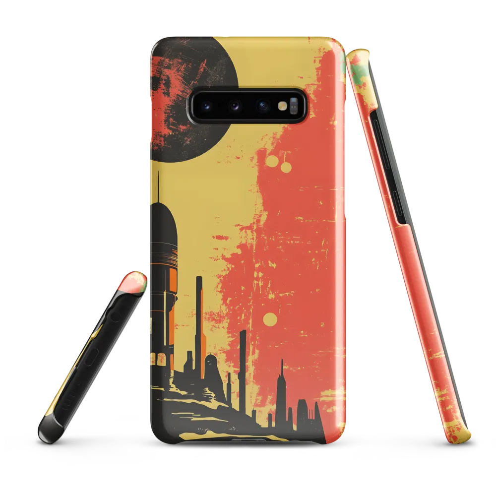 Journey to the Stars: A Retro-Futuristic Landscape | Phone Case |  S10 Plus | Snap Case | Glossy