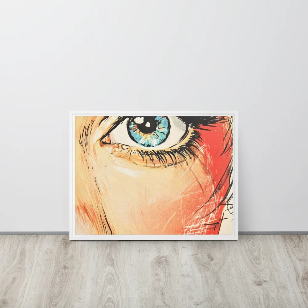 Gaze of Emotion | Canvas with White Frame | 18″×24″
