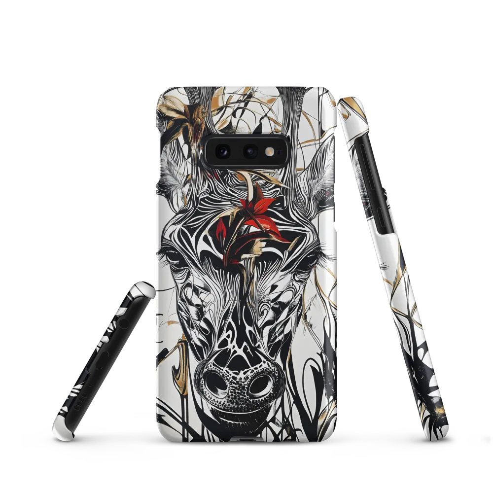 Floral Elegance: The Giraffe's Portrait