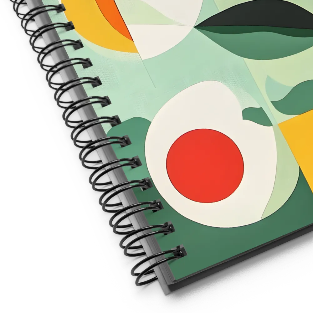 Harmony in Shapes: A Playful Abstract Design | Spiral Notebook