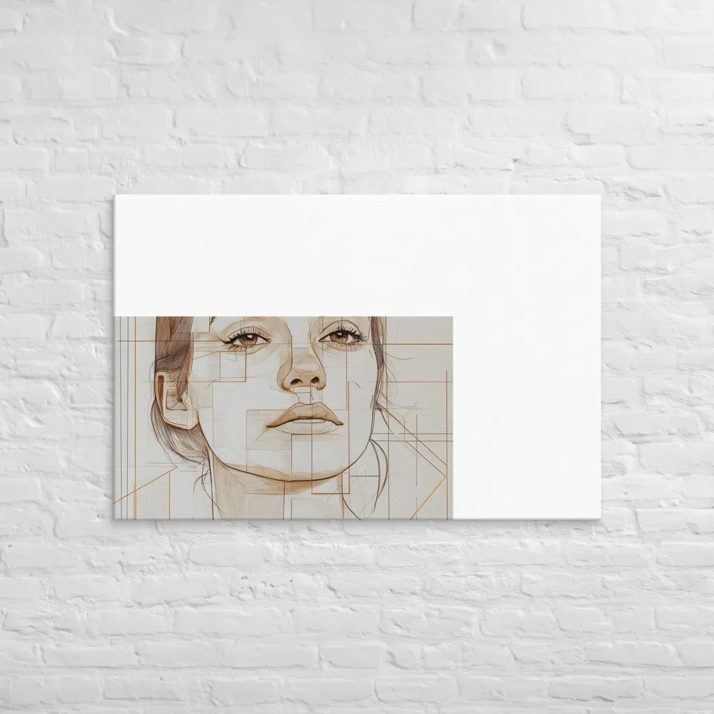 Geometric Serenity: A Minimalist Portrait