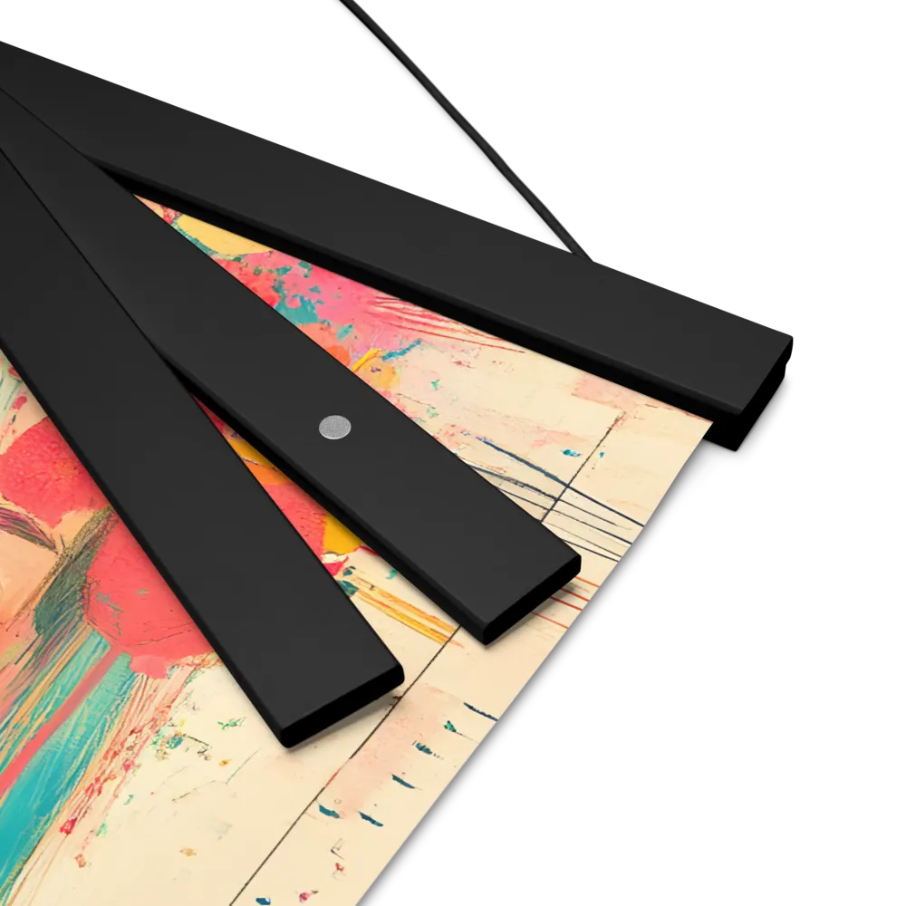 Whimsical Blossom | Poster With Black Wood Hanger | 12″×12″