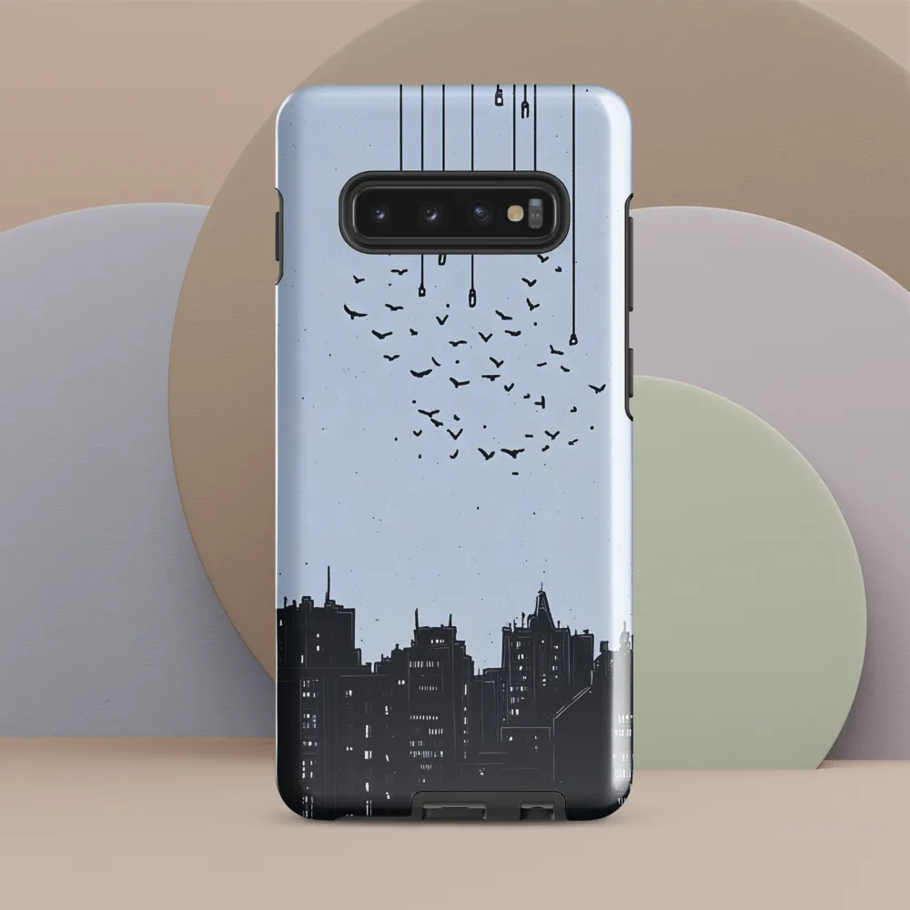 Elevated Serenity: A Minimalist Cityscape | Phone Case |  S10 Plus | Tough Case | Glossy