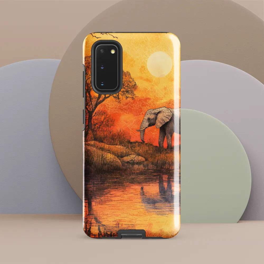Elephant's Serenity at Dusk
