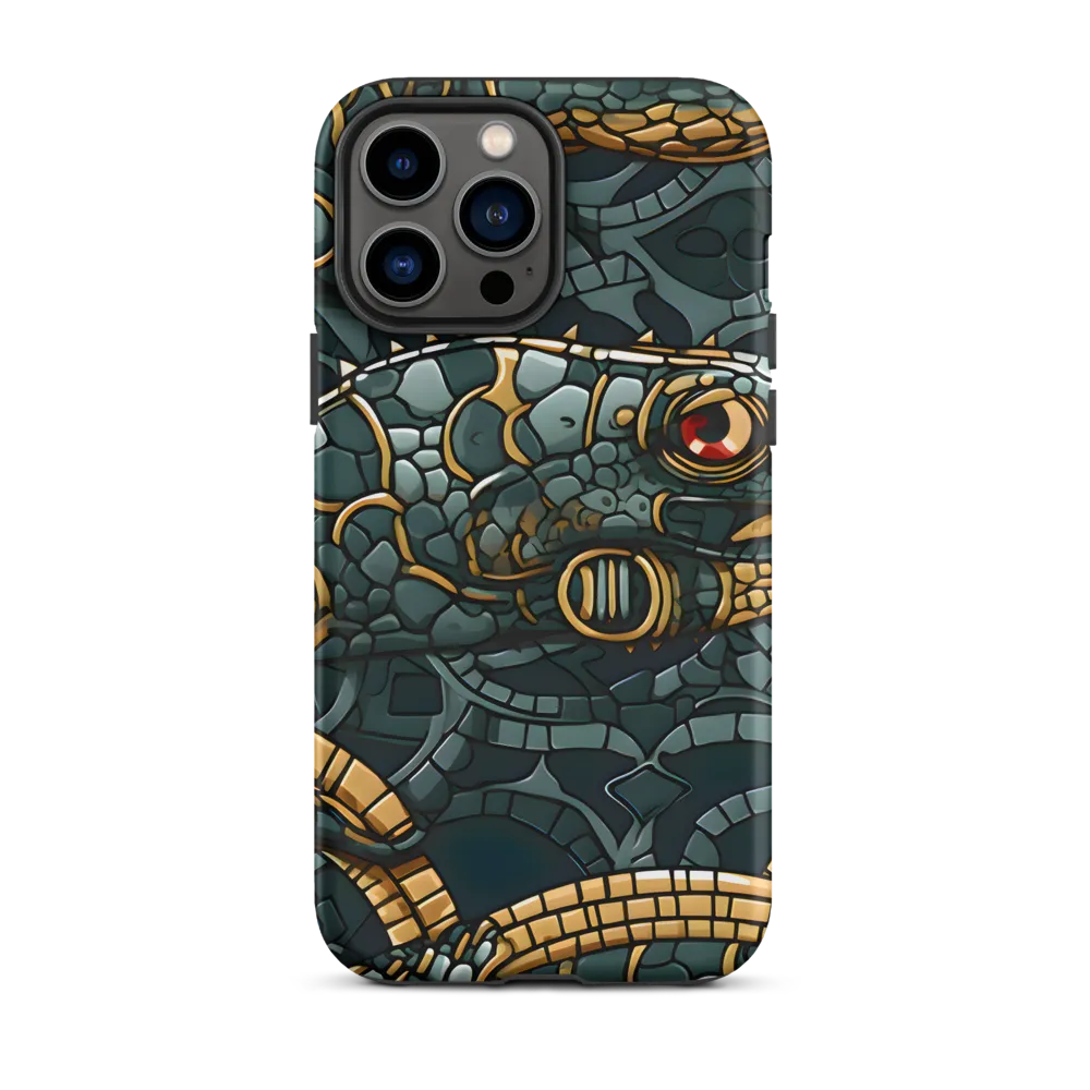 Reptilian Elegance: A Digital Art Nouveau Tapestry