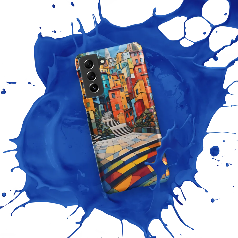 Vibrant Village: A Cubist Journey