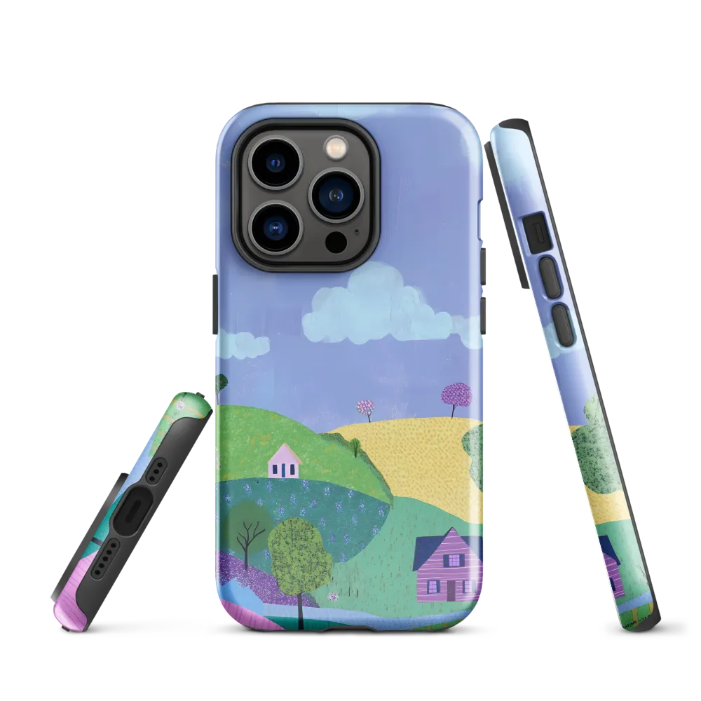 Whimsical Hills and Quaint Homes | Phone Case |  14 Pro | Tough Case | Glossy