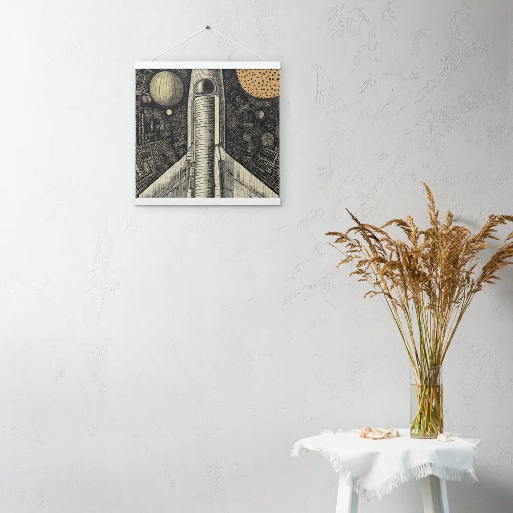 Voyage to the Unknown | Poster With White Wood Hanger | 16″×16″
