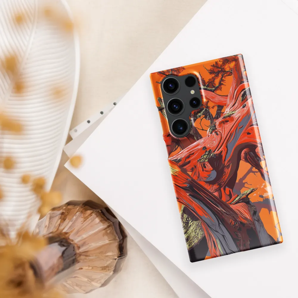 Life in Motion: An Abstract Tree | Phone Case |  S23 Ultra | Snap Case | Glossy