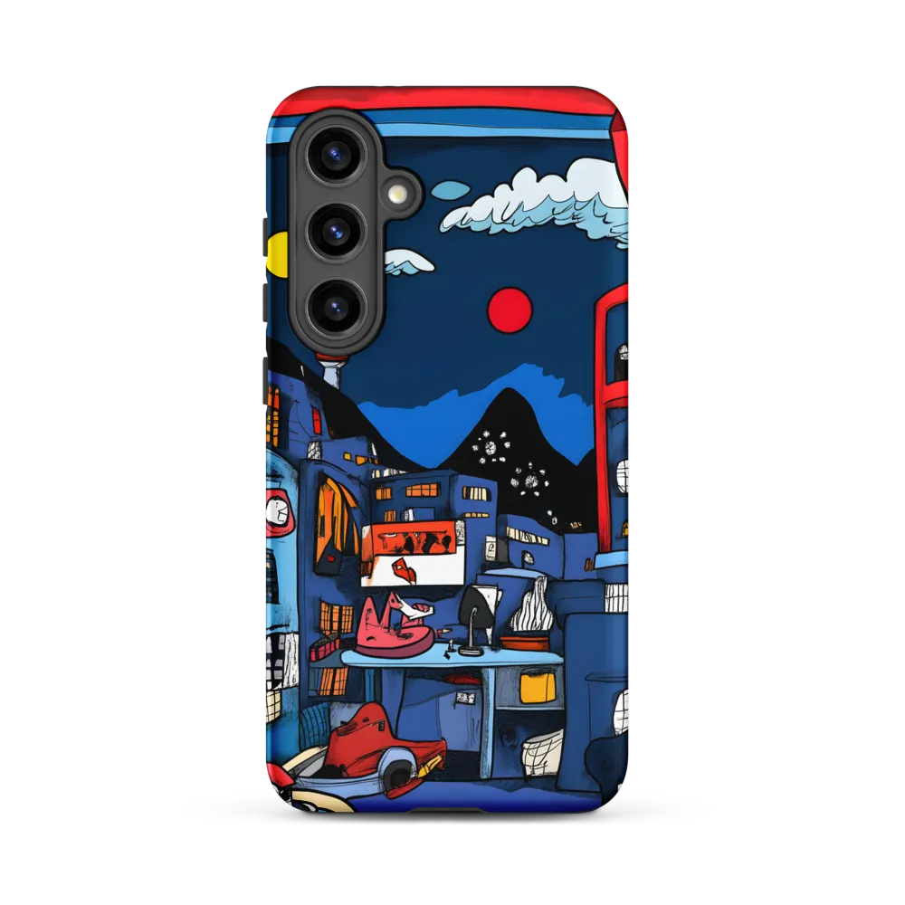 Whimsical Cityscape at Night