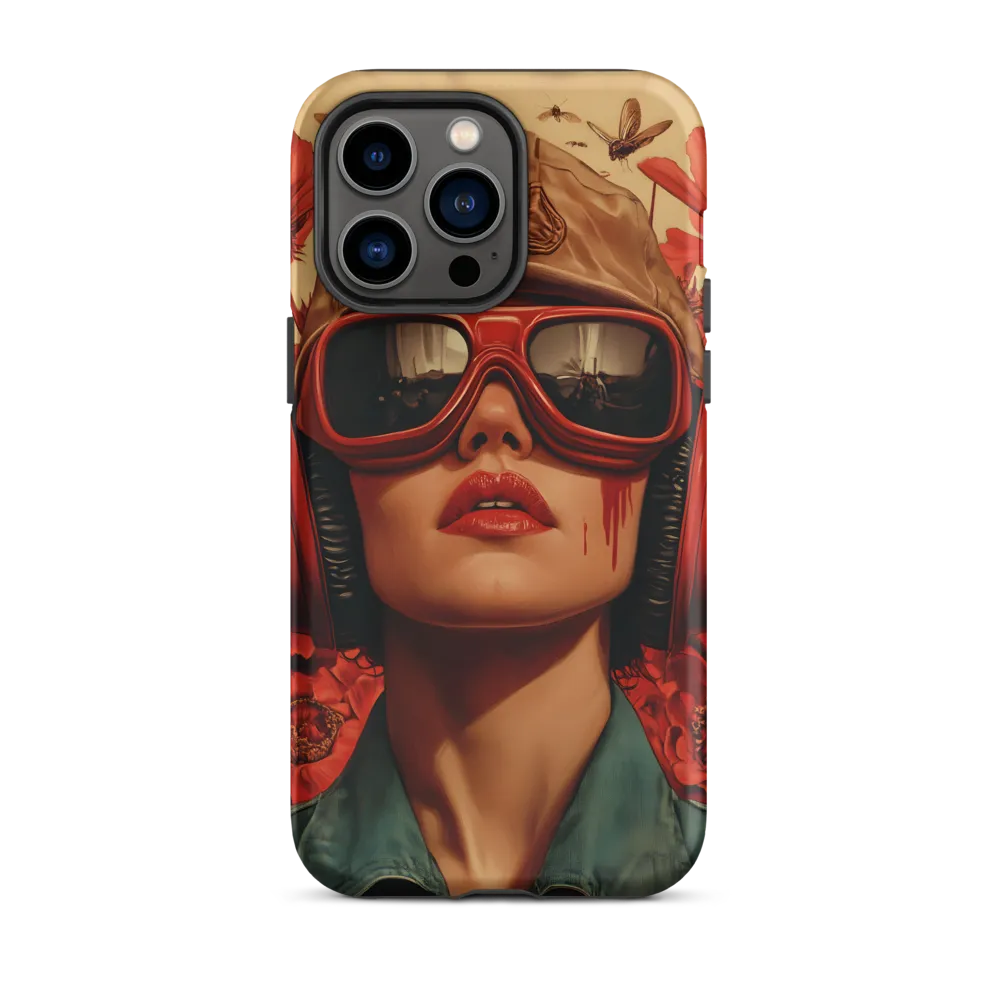 Defiant Portrait in a Floral Realm | Phone Case |  14 Pro Max | Tough Case | Matte